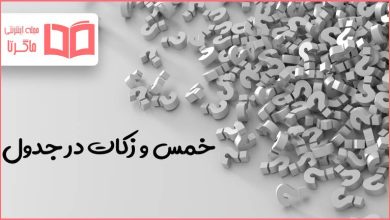 خمس و زکات در جدول