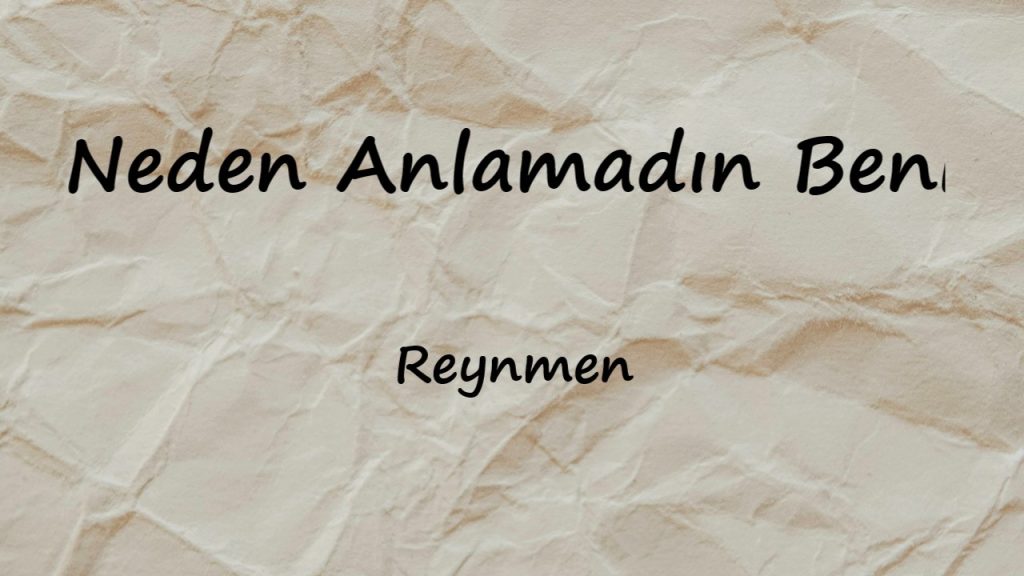 متن و ترجمه آهنگ Neden Anlamadın Beni از Reynmen