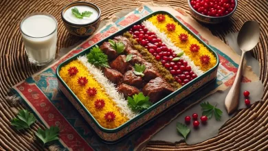 طرز تهیه چلو گوشت با گوشت خورشتی ساده و مجلسی خانگی