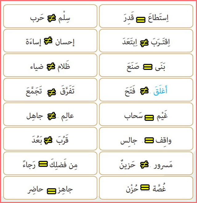 حل تمرین پایین صفحه ۶۱ درس پنجم عربی دهم معارف اسلامی