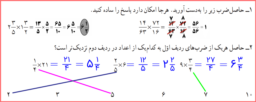 گام به گام تمرینات صفحه 30 ریاضی ششم ابتدایی