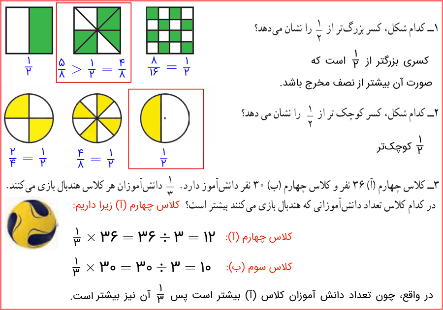 حل تمرینات صفحه 42 ریاضی چهارم ابتدایی