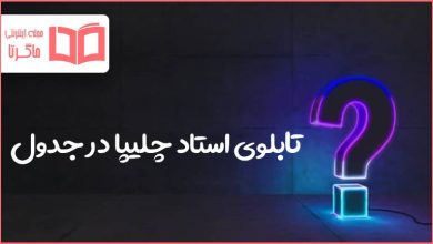 تابلوی استاد چلیپا در جدول