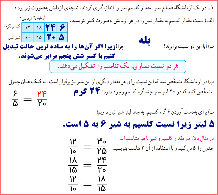 گام به گام صفحه 56 ریاضی پنجم دبستان