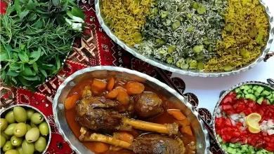 طرز تهیه چلو گوشت با هویج و فلفل دلمه ای