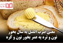 معنی ضرب المثل یه سال بخور نون و تره یه عمر بخور نون و کره