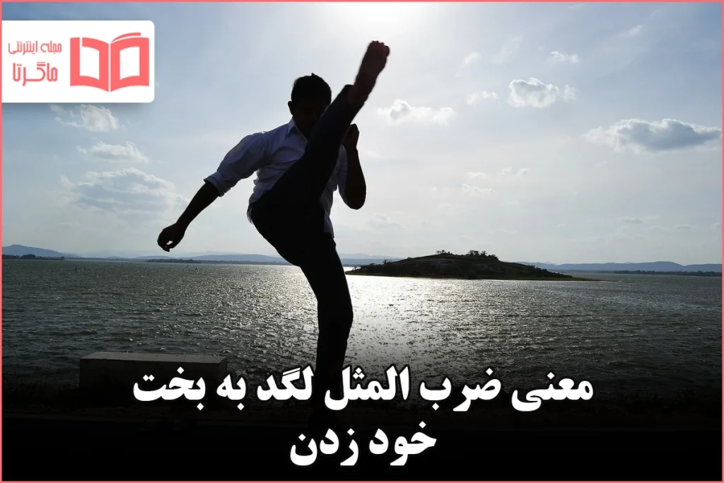 معنی ضرب المثل لگد به بخت خود زدن