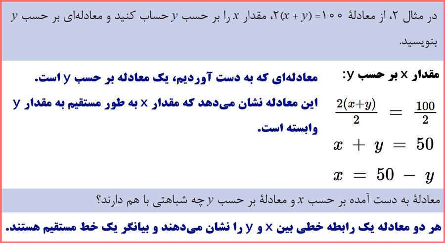 پاسخ سوال کاردرکلاس صفحه 73 ریاضی دهم فنی حرفه ای