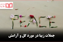 متن در مورد گل و آرامش