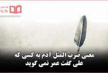 معنی ضرب المثل آدم به کسی که علی گفت عمر نمی گوید