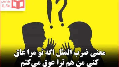 معنی ضرب المثل اگه تو مرا عاق کنی من هم ترا عوق می‌کنم