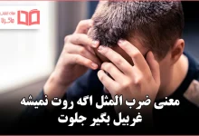 معنی ضرب المثل اگه روت نمیشه غربیل بگیر جلوت