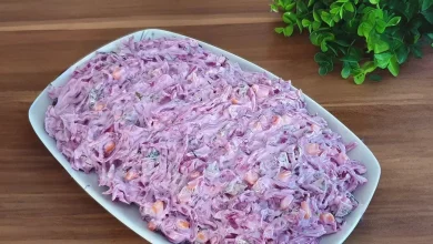 طرز تهیه سالاد با کلم قرمز