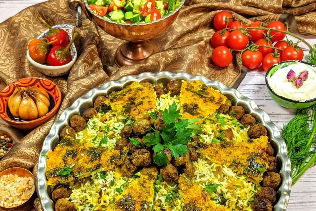 طرز تهیه کلم پلو شیرازی با کلم قمری