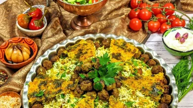 طرز تهیه کلم پلو شیرازی با کلم قمری