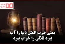 معنی ضرب المثل دنیا را آب ببرد فلانی را خواب ببرد