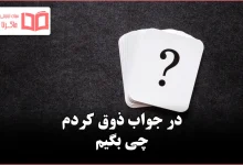 در جواب ذوق کردم چی بگیم