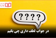 در جواب لطف داری چی بگیم