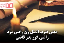 معنی ضرب المثل زن راضی مرد راضی گور پدر قاضی