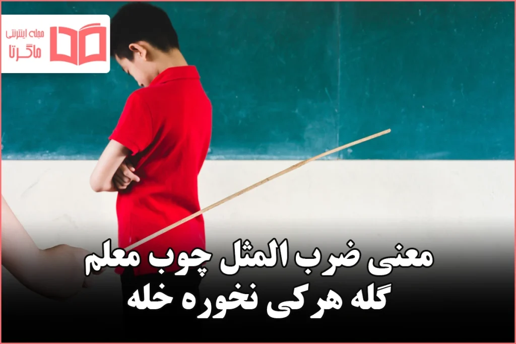 معنی ضرب المثل چوب معلم گله هرکی نخوره خله