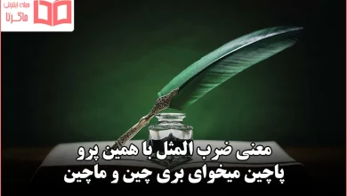 معنی ضرب المثل با همین پرو پاچین میخوای بری چین و ماچین