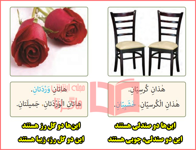 معنی متن بخش هذان هاتان درس ۵ عربی هفتم صفحه ۴۰