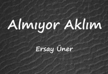 متن و ترجمه آهنگ Almıyor Aklım از Ersay Üner