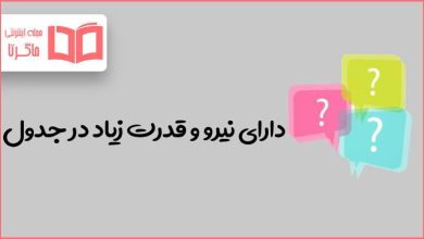 دارای نیرو و قدرت زیاد در جدول