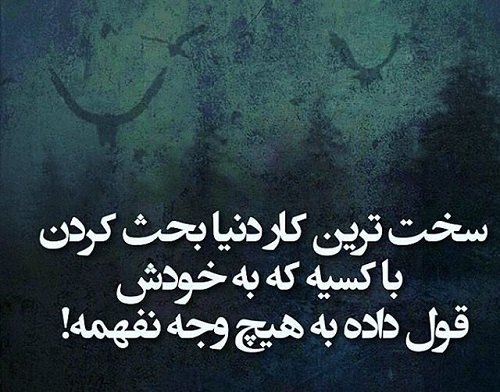 عکس متنی تیکه دار به آدم های احمق و بی منطق