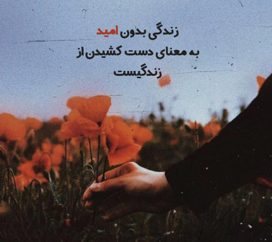 عکس متن دار الهام‌بخش برای مبارزه با ناامیدی