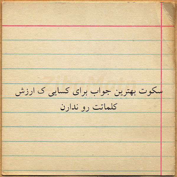 عکس نوشته زیبا درباره سکوت و نادانی