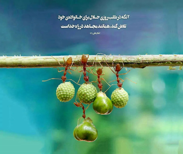 عکس نوشته درباره کسب و کار ورزق و روزی حلال