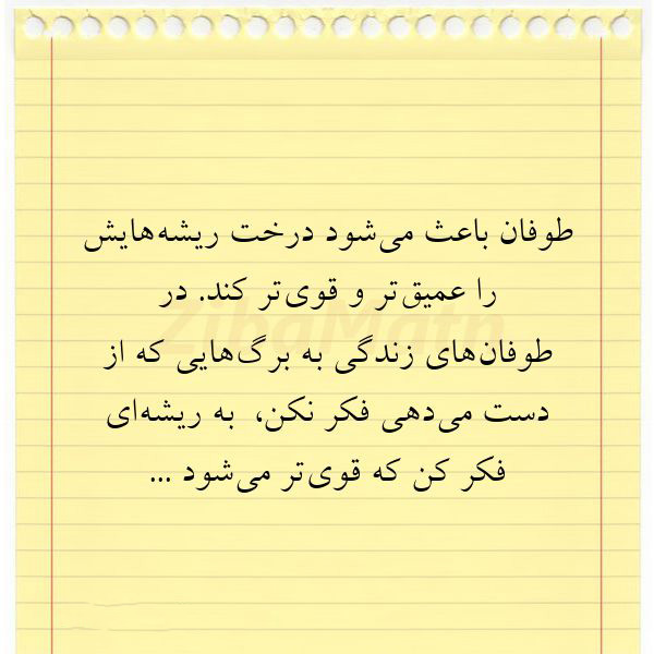عکس متنی ناب و خاص درباره ریشه های زندگی