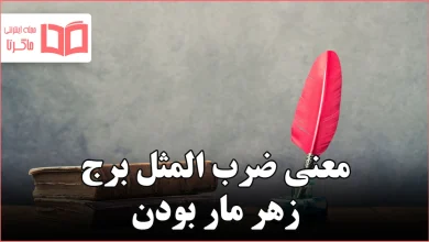 معنی ضرب المثل برج زهر مار بودن