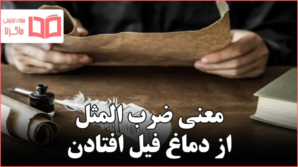 معنی ضرب المثل از دماغ فیل افتادن