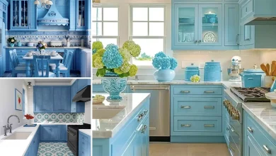 دکوراسیون فانتزی کابینت آبی