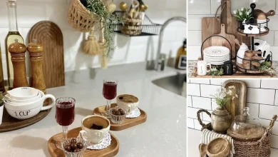 چیدمان رو کابینت آشپزخانه