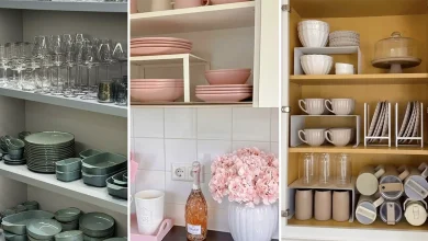چیدمان مدرن داخل کابینت