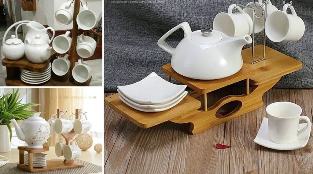 ست چای خوری سرامیکی سفید