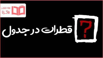 قطرات در جدول