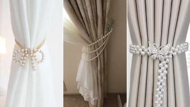 مدل پرده جمع کن مرواریدی