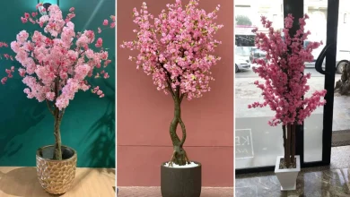 مدل درخت شکوفه صورتی تزیینی
