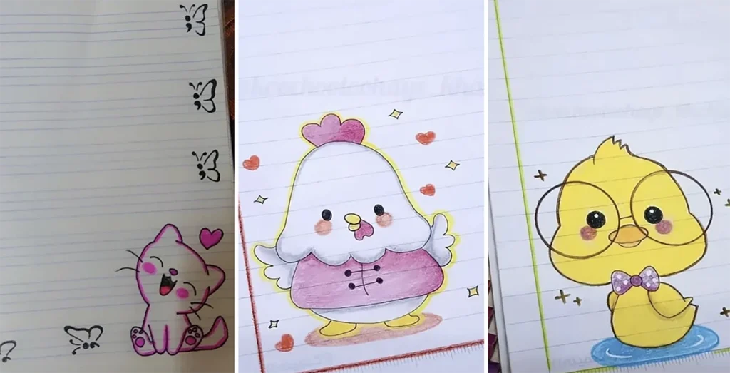 دیزاین خاص حاشیه دفتر املا