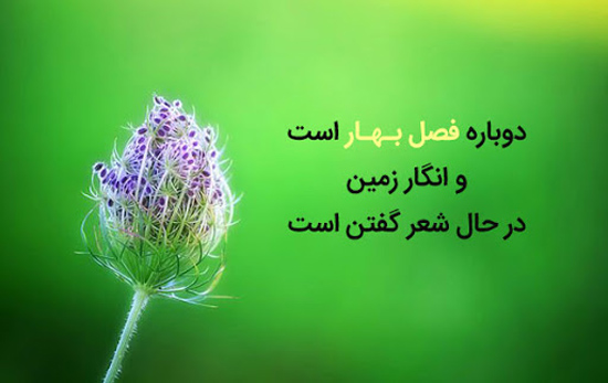 عکس نوشته در مورد فصل بهار و اردیبهشت