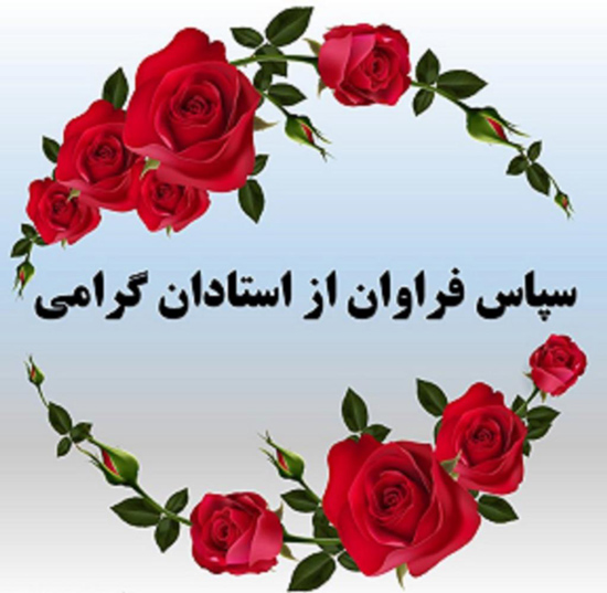 عکس متن دار تشکر از استاد داور در پایان نامه