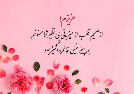 عکس استوری تشکر بابت پذیرایی با سلیقه و گرم