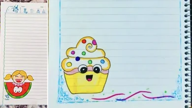 نقاشی برای دفتر مشق خیلی زیبا