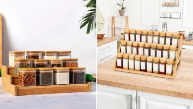 مدل استند جا ادویه ای چوبی