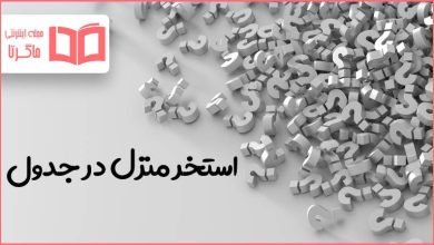 استخر منزل در جدول