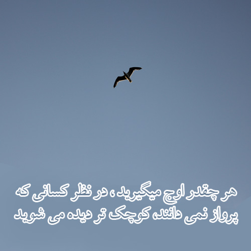 عکس متن دار زیبا و انگیزشی در مورد پرواز